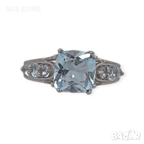 Сребърен Пръстен с Топаз, Аметист, Гранат, снимка 3 - Пръстени - 50311232