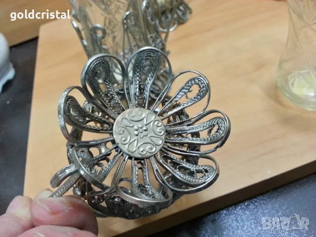 стари руски стакани подстакани филигран , снимка 10 - Антикварни и старинни предмети - 49601097