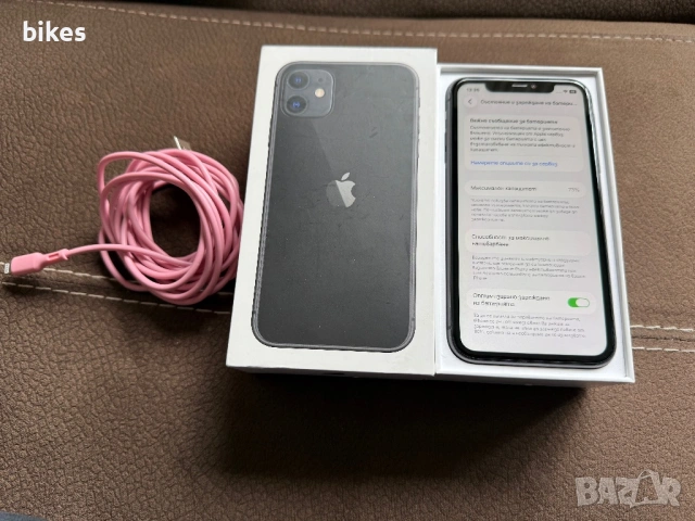 iPhone 11 black 64gb КАТО ЧИСТО НОВ 130€, снимка 4 - Apple iPhone - 53925040