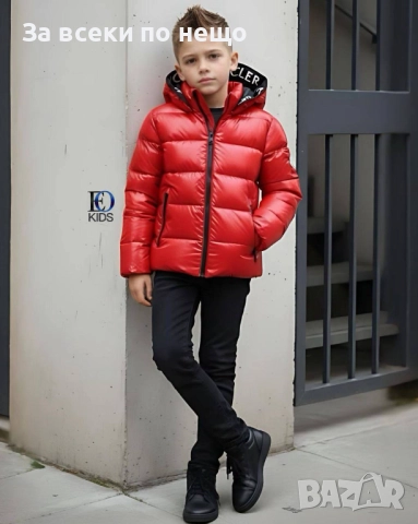 Moncler Детско Червено Зимно Яке С Качулка Монклер Код SK350