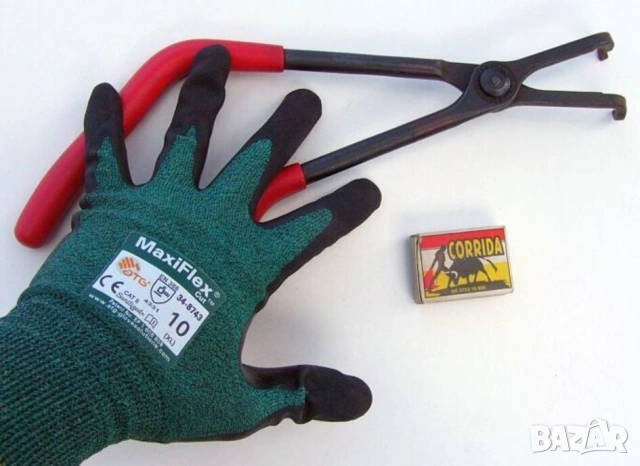 SNAP-ON Американски КЛЕЩИ 320 мм с Пръстен Челюсти за Гумички Клапани Маркучи Лули Свещи и др.БАРТЕР, снимка 4 - Клещи - 54122622