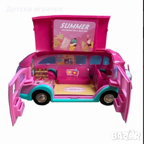 Кукла Барби с камион за сладолед , снимка 7 - Кукли - 52657844
