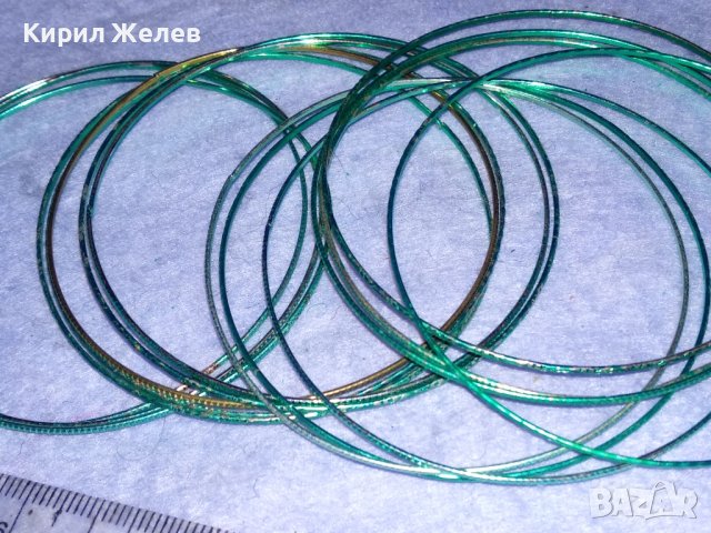 КОМПЛЕКТ ЗВЪНТЯЩИ ЗЕЛЕНИ ОРИЕНТАЛСКИ СТИЛ ГРИВНИЧКИ от НЕРЪЖДАЕМА СТОМАНА 37956, снимка 8 - Гривни - 40810890