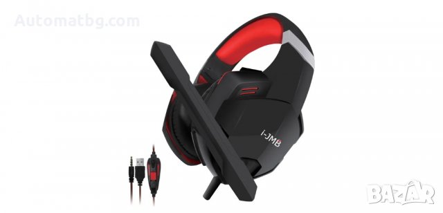Геймърски слушалки с кабел, микрофон и LED светлини, Automat
