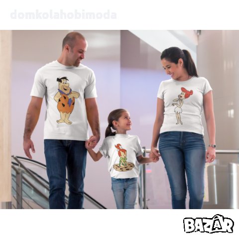 Комплект тениски Мама, Татко и Аз, 3 броя,Пълноцветна щампа, Не се бели , снимка 5 - Тениски - 31618992