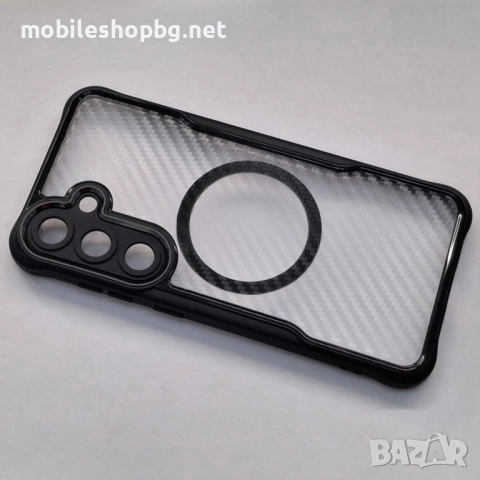 Samsung Galaxy S25 Plus кейс MagSafe подсилен дизайн карбо