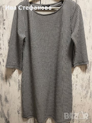 Стилна нова елегантна ежедневна пепитена пепит рокля , снимка 6 - Рокли - 42599063