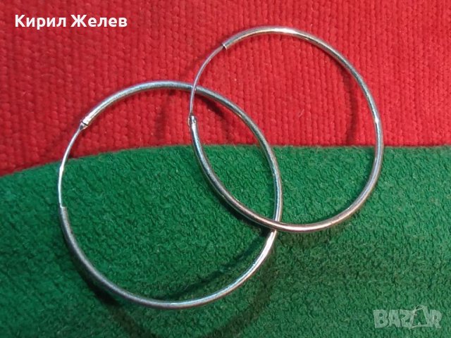 СТИЛНИ ПОСРЕБРЕНИ КЛАСИЧЕСКИ АРТ МОДЕЛ ОБЕЦИ от НЕРЪЖДАЕМА БЛАГОРОДНА СТОМАНА РЪЧНА ИЗРАБОТКА 43236, снимка 2 - Обеци - 44611442