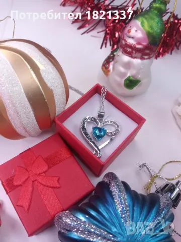 Сребърно колие с кристали , снимка 6 - Колиета, медальони, синджири - 48310927