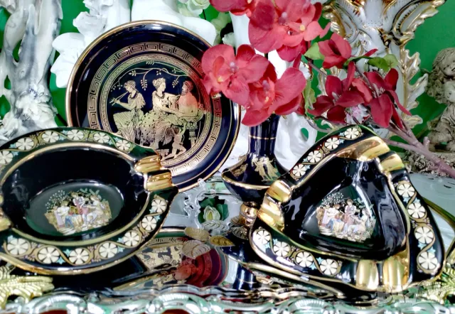 Комплект позлатени колекционерски 'съдове' Fakiolas-Greece-24k gold