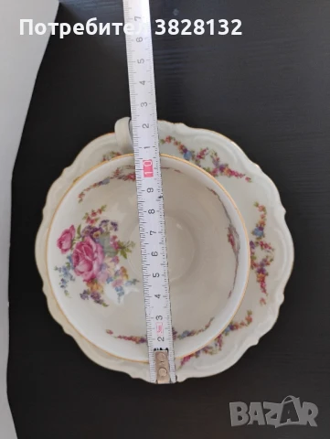 винтидж сет за чай от костен порцелан, снимка 3 - Антикварни и старинни предмети - 50985255