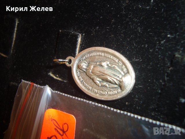 ПОСРЕБРЕНА МИНИАТЮРНА КАТОЛИЧЕСКА ИКОНА 12656, снимка 3 - Колиета, медальони, синджири - 30293843