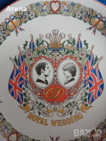 чиния порцелан Чарлз и Даяна, снимка 2 - Антикварни и старинни предмети - 51400147