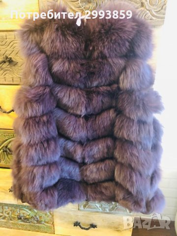 Елек лисица 70см*лилав, снимка 5 - Елеци - 32013104