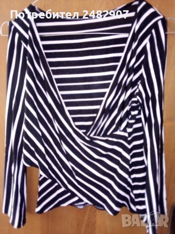 Ефектна дамска блуза - ликра, снимка 5 - Блузи с дълъг ръкав и пуловери - 40448579