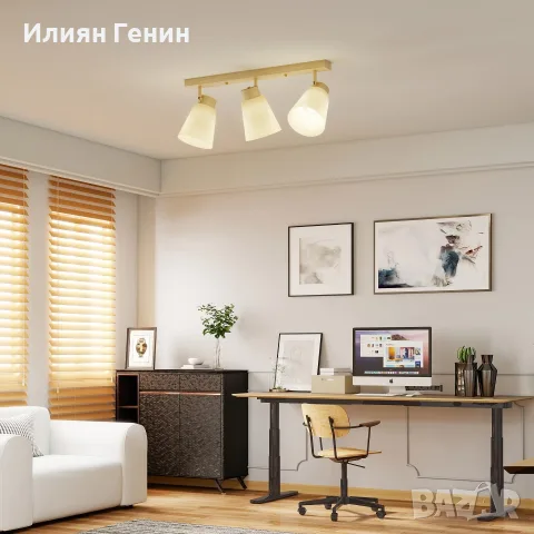 LED таванна лампа HOMCOM, 40W, снимка 5 - Лампи за таван - 56149087