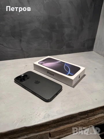 КАТО НОВ Iphone 16 Pro  256 GB Black Titanium, снимка 3 - Apple iPhone - 53156309