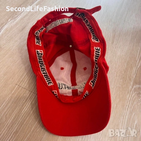 Винтидж състезателна шапка Bridgestone Formula 1 червена, снимка 5 - Шапки - 53117791