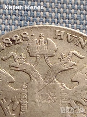 Сребърна монета 20 кройцера 1828г. Франц първи Виена Австрия 23919, снимка 10 - Нумизматика и бонистика - 42899822