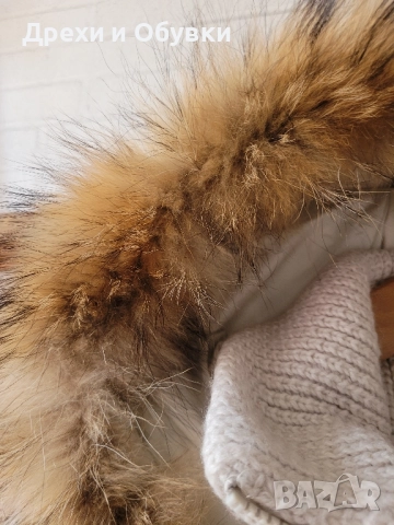 Зимно яке с естествен косъм и гъши пух , снимка 3 - Якета - 52168421