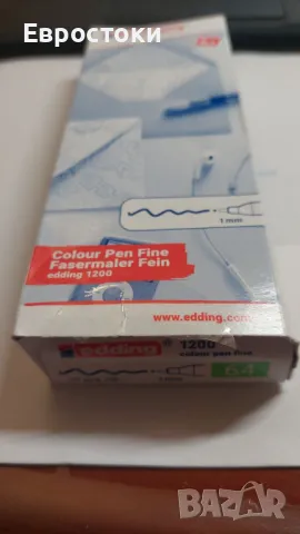 Edding 1200 цвят химикал фин - зелен - 10 химикала - кръгъл връх 1 мм - флумастер за рисуване и писа, снимка 6 - Ученически пособия, канцеларски материали - 48654172