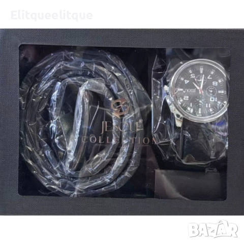 Стилен мъжки комплект - Часовник и колан, снимка 5 - Бижутерийни комплекти - 52333670