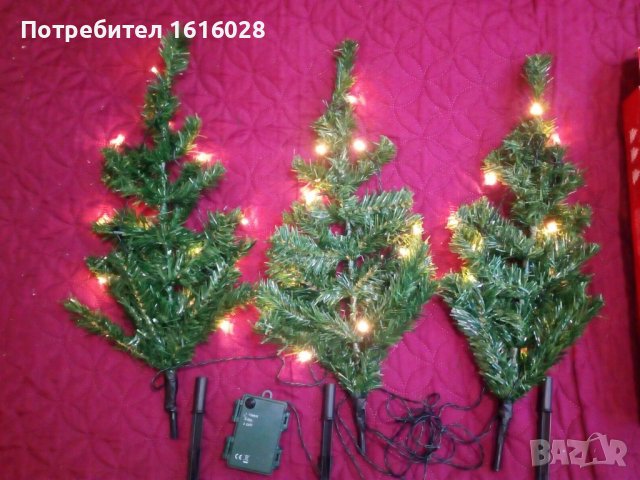 3 броя свързани елхи с 36 LED лампички.Коледна декорация., снимка 13 - Декорация за дома - 38859801