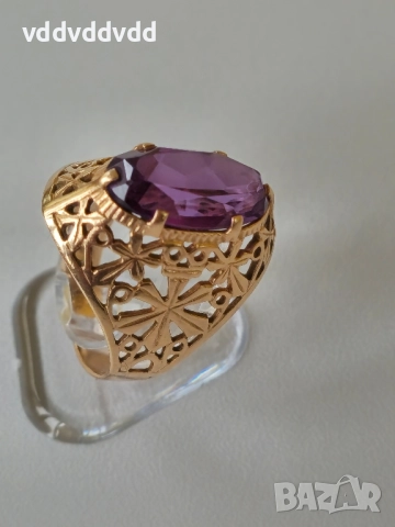 СССР златен пръстен 14 карата , снимка 2 - Пръстени - 52120344