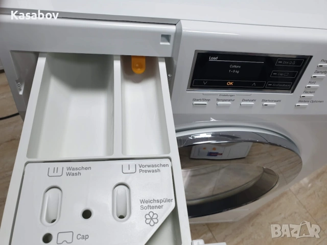 9кг XL - Miele - Пара - TwinDos - Подсветка - Пералня Миеле 12м Гаранция, снимка 6 - Перални - 53921601