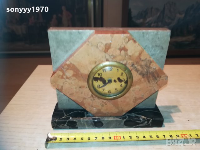 made in france-мраморен часовник 1602211836, снимка 2 - Антикварни и старинни предмети - 31840550