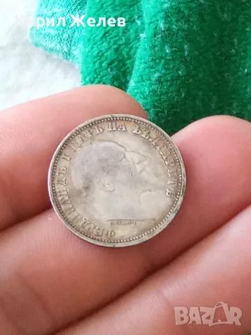 Българска сребърна монета 1 лев 1910 година Фердинанд първи 29447, снимка 7 - Нумизматика и бонистика - 56092535