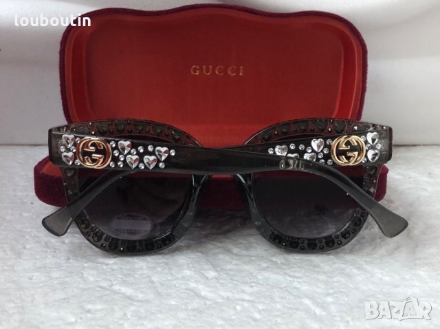 Gucci дамски слънчеви очила с камъни тип котка, снимка 13 - Слънчеви и диоптрични очила - 31091382