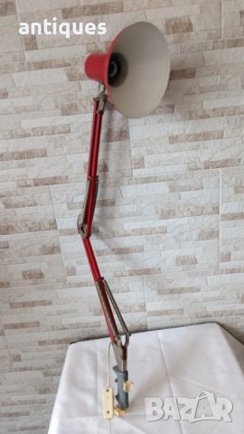 Индустриална сгъваема лампа - Българска - метална - №51, снимка 3 - Антикварни и старинни предмети - 42325311