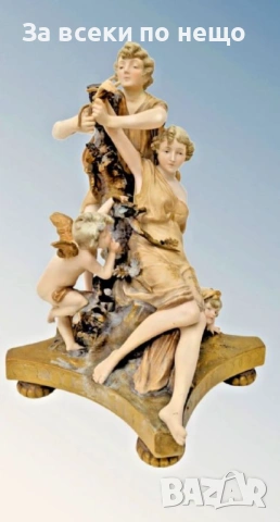 Ernst Wahliss Austria  Circa 1890 “ Любовни игри “ Код P2063, снимка 3 - Колекции - 53997646