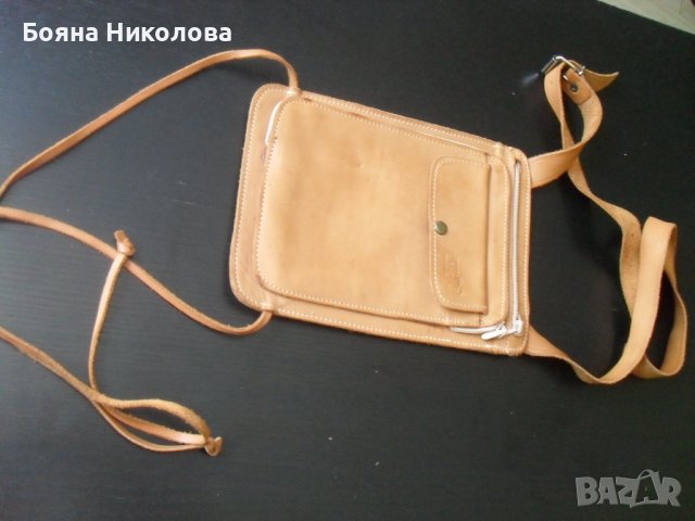 Чанта за носене на пари и документи до тялото -кожа, ръчна изработка- НОВА, снимка 4 - Чанти - 36771692