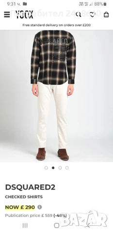 DSQUARED2 Made in Italy / Cotton Oversize Mens Size 52 - L НОВО!  ОРИГИНАЛ! Мъжка Риза!, снимка 2 - Ризи - 50737030