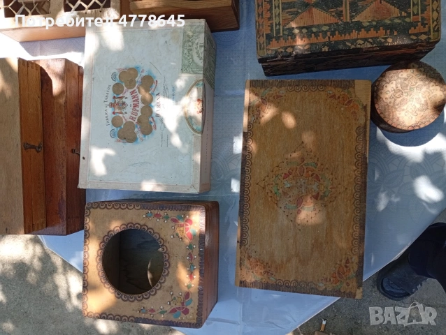 стари, ретро винтиш дървени кутии , снимка 5 - Антикварни и старинни предмети - 54318928