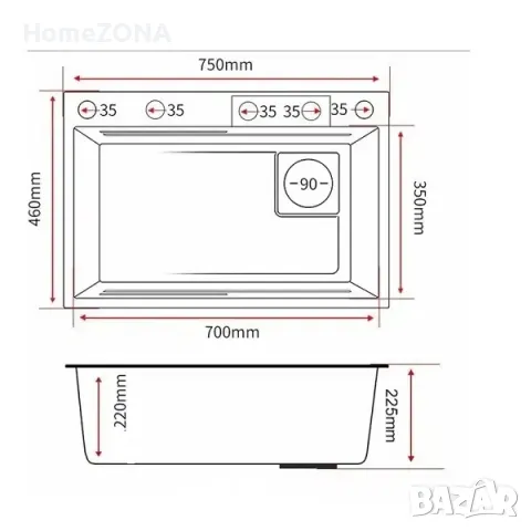 Мивка за кухня Spark 6, водопад и Smart смесител, снимка 5 - Мивки - 49445865