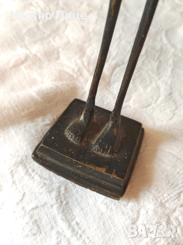 Старинна Бронзова Скулптура Малка Пластика Височина 31 см. Отлично състояние., снимка 6 - Антикварни и старинни предмети - 54221529