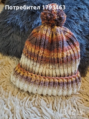 Ръчно плетена мъжка шапка