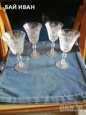 СТАРИ КРИСТАЛНИ ЧАШИ , снимка 4 - Други ценни предмети - 54049333