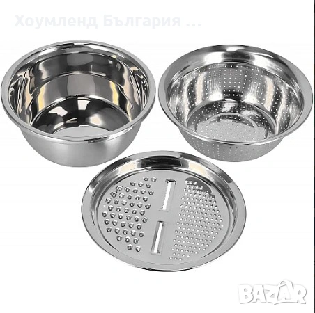 Неръждаема купа с ренде и гевгир 3в1, снимка 7 - Съдове за готвене - 54356787