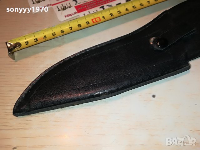 КАНИЯ ЗА НОЖ ЧЕРНА КОЖА 2310221140, снимка 6 - Колекции - 38422852