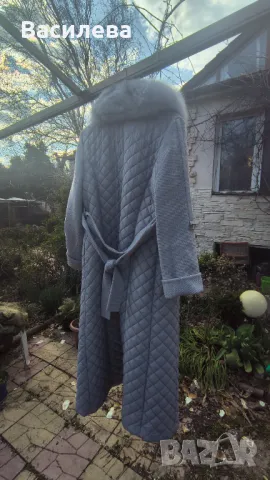 Луксозно Палто с яка от лисица, снимка 4 - Палта, манта - 49600681