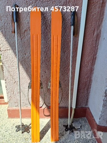 Детски ретро ски произведени в Германия с дължина 100 см и щеки 95 см  запазени, снимка 7 - Други спортове - 51465037