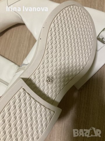 Ботуши Екрю с цип, снимка 9 - Дамски ботуши - 42289528