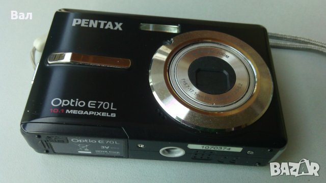 Цифров фотоапарат PENTAX Optio E70L+SD карта 4 GB, снимка 1 - Фотоапарати - 42801992