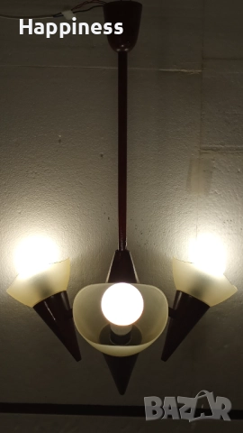 Абажур (полилей) от бук, снимка 4 - Лампи за таван - 49846843