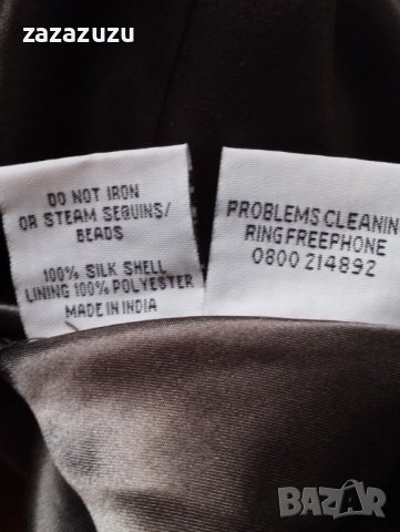 FRANK USHER UK12- Естествена коприна дамски топ, снимка 7 - Рокли - 42858924