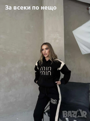 Miu Miu Дамски Ватиран Спортен Комплект🔝Дамски Спортен Екип Миу Миу - 2 Налични Цвята Код I_104, снимка 4 - Спортни екипи - 52110382